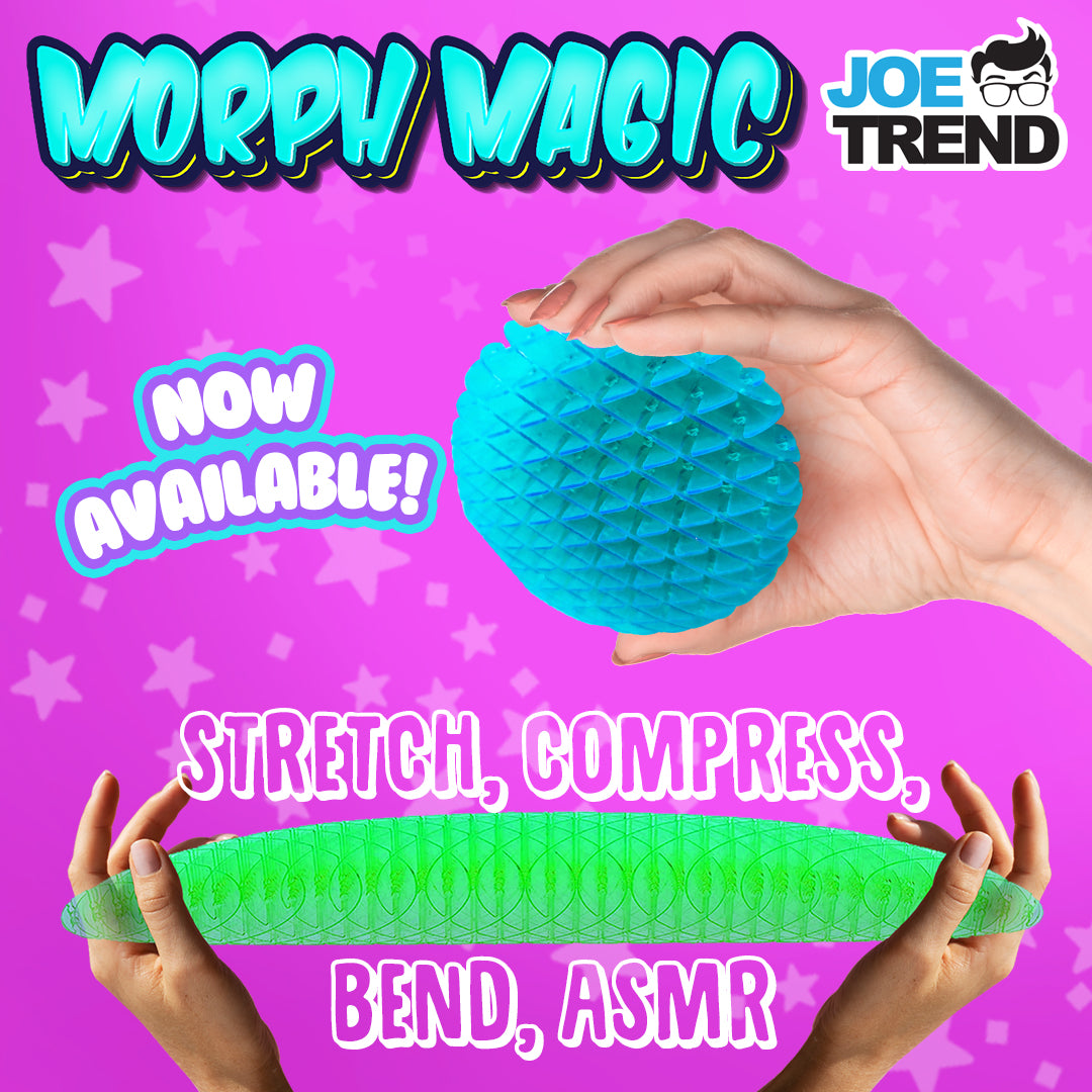 Magic Morph fidget toy, stretches, compresses, bends, squeezes, crackles, asmr, pleasing sounds, tactile sensation