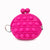 Mini Bubble Pop Clasp Purse, pink. This fidget toy coin purse uses high quality silicone rubber materials. Not just a toy, it is also practical coin purse that not only can store small items, but also a sensory toy. Just pressing the bubble down makes a big, crisp popping sound! Fashionable and super cute design for kids, it can be used as a fashion accessory or coin purse you can store change, tissues, snacks, lipstick, keys and more inside.