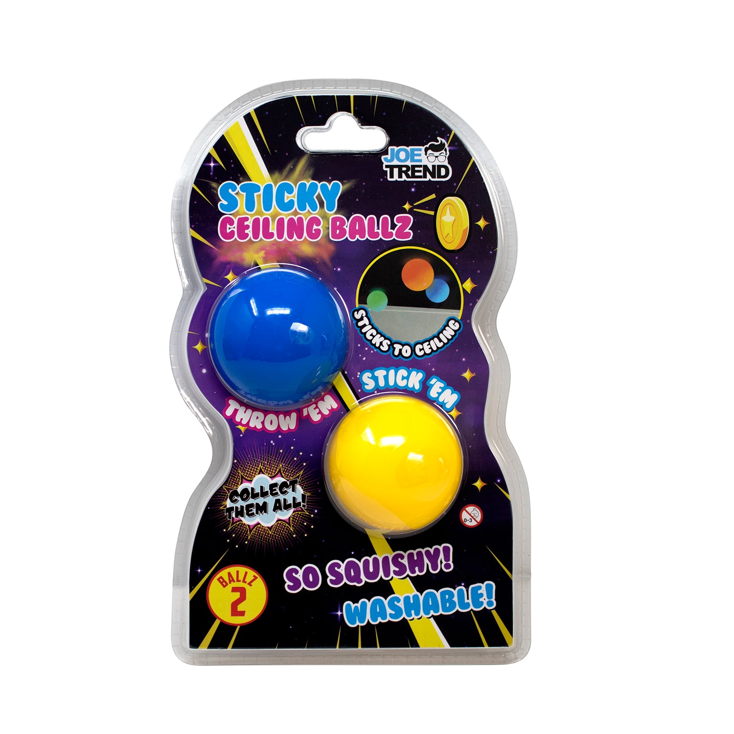 Sticky Ceiling Balls - Blue and Yellow