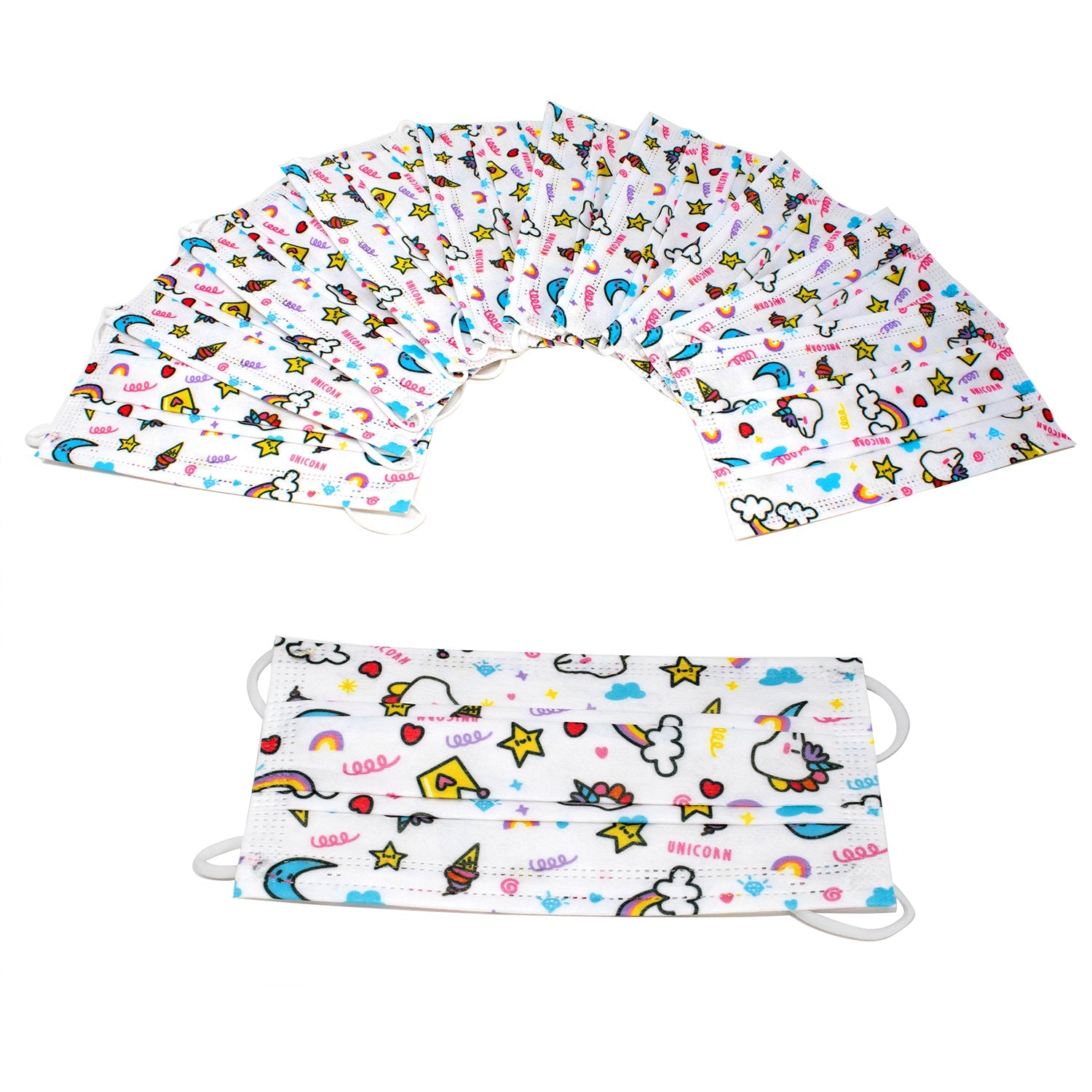 Disposable Print Masks 10 Pack. With a variety of colored prints, these masks are perfect for protecting yourself while keeping a sense of style. Colorful fabric surgical masks.